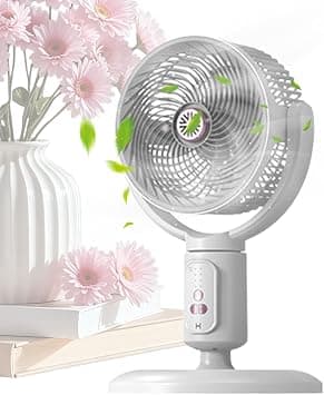 Vertical Fan,5-Speed Air Circulation Device with Timer - Oscillating Type-C Rechargeable Adjustable Height Standing Fan Tower - for Beach Home Office Kitchen Dorm Living Room Apartment on Amazon.ae - Price Tracker
