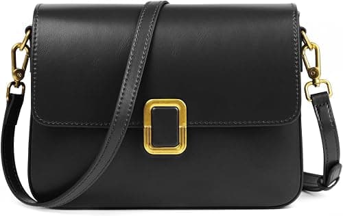 Genuine Leather Crossbody Shoulder Handbag Purses Bags for Women | Scratch Resistant Leather, Adjustable Strap, Gold Hardware, Inner Pockets, Magnetic Snap for Daily Travel Women’s Gifts on Amazon.ae - Price Tracker