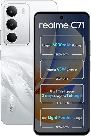 realme C71 Daul Sim 128GB White Swan |6000mAh battery |45W Charge |2 Days Usage on 1 Charge |18GB Dynamic RAM |50M AI Camera |1 Year Warranty | Middle East Version on Amazon.ae - Price Tracker