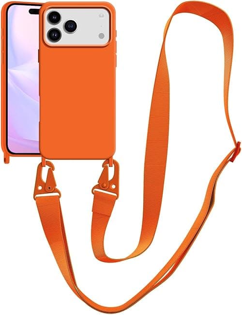 Compatible with iPhone 17 Pro Max Case with Lanyard Crossbody iPhone Case with Strap Adjustable Shockproof Drop Protection Silicone Phone Cover for iPhone 17 Pro Max 6.9 inch Neon Orange on Amazon.ae - Price Tracker