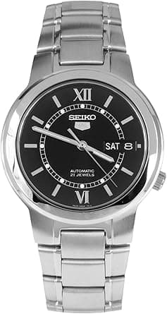 Seiko Men's Automatic Black Dial Stainless Steel on Amazon.ae - Price Tracker
