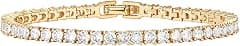 PAVOI 14K Gold Plated 3mm Cubic Zirconia Classic Tennis Bracelet | Gold Bracelets for Women | Size 6.5-7.5 Inch - Amazon.ae Price Tracker
