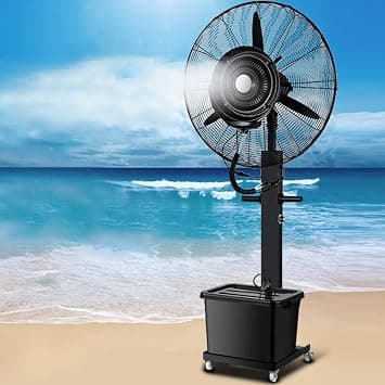 Water Tank Misting Fan, Heavy Duty Industrial Pedestal Fan, Outdoor Cooling Standing Fans, for Restaurant Patio Camping,65cm/26in على Amazon.ae - متتبع الأسعار