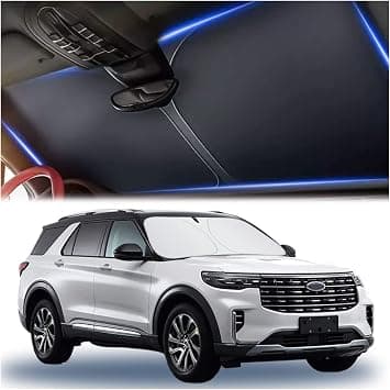 Aokdom 240T Thickened Automotive Glass Sunshade and Comes with Storage Bag,Keep Car Interior Cool,Universal Windshield Sun Shade Fit for Cars,Trucks,SUVs (L(57.08 * 31.5 inch)) on Amazon.ae - Price Tracker