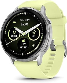 GARMIN Venu 4-45mm, Silver with Citron | AMOLED GPS Smartwatch with Up to 12 Days of Battery Life | Advanced Health & Fitness Features | Bright LED Flashlight, Advanced Sleep Tracking on Amazon.ae - Price Tracker