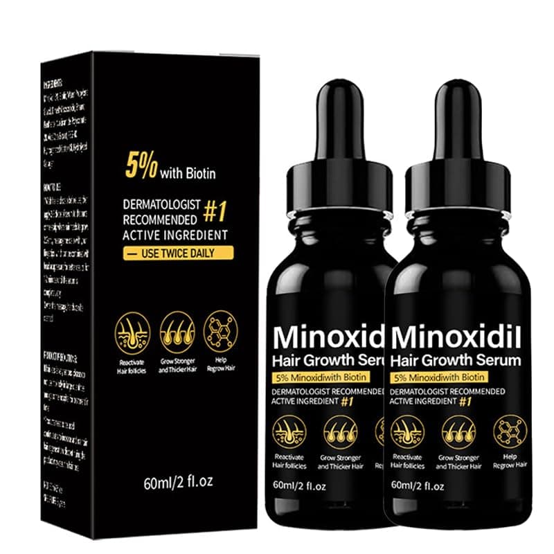 5% Minoxidil Serum for Men Women,60ml Minoxidil for Women Men HairGrowth Minoxidil for Men Beard Growth Serum,Promotes hair Growth,Helps Prevent hair Fall and Loss (2pcs 60ml) on Amazon.ae - Price Tracker