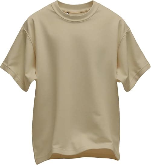 Unisex Short Sleeve Shirt Over Size Heavy T-shirt Crowneck100 Cotton on Amazon.ae - Price Tracker