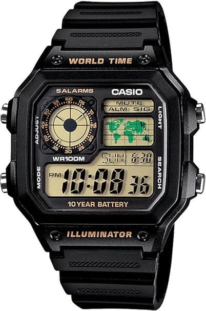 Casio World Time Digital Men's Wristwatch AE-1200 Series Overseas Model on Amazon.ae - Price Tracker