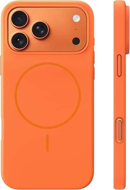TOCOL Silicone for iPhone 17 Pro Case 6.3-Inch, Liquid Silicone Multi-Color Slim Silky-Soft Touch Anti-Scratch Shockproof Protective Phone Cover,Cosmic Orange on Amazon - Best Deal Finder