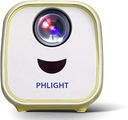 PHLIGHT Mini Projector, Home projector 800 Lumens with HDMI, USB port, and SD slot, PH-P-4001, Yellow, small - Best Deal Finder