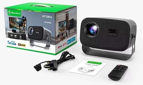SMARTBARRY HT12 Pro 4K Ultra HD Smart Projector, 28000 Lumens, Android 13, WiFi 6 & Bluetooth 5.2, Auto Focus & Keystone, Portable Home Theater & Outdoor Movie Projector على Amazon.ae - متتبع الأسعار