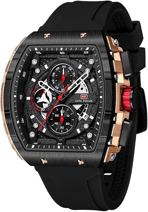 Mini Focus Men's Watch Fashion Sport Wrist Watches (Chronograph/Waterproof/Luminous/Calendar) Silicon Strap Quartz Watch for Men on Amazon.ae - Price Tracker
