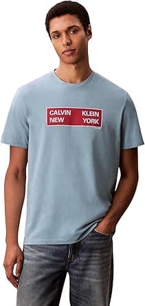 Calvin Klein mens Ss 30s Eu Ckny Box Graphic Tee Lv04rd816g T-Shirts (pack of 1) on Amazon.ae - Price Tracker