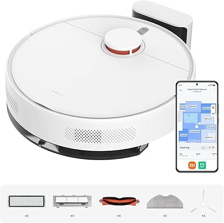 Xiaomi Robot Vacuum S40C, 2-in-1 Vacuum and Mop, 5000Pa Suction, Smart LDS Navigation, Auto Recharge, High-capacity Dustbin &amp; Water Tank, App Remote Control, Works on Low Pile Carpets &amp; Hard Floors on Amazon.ae - Price Tracker
