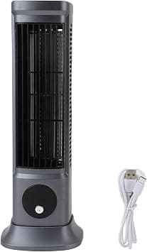 Fdit Bladeless Desk Tower Fan Vertical Table Fan with 3 Speeds USB Rechargeable Ultra Quiet for Bedroom Home Office Dormitory على Amazon.ae - متتبع الأسعار