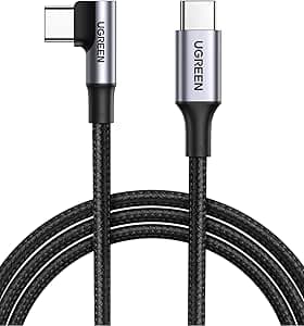 UGREEN USB C to USB C Cable Right Angle 1M 100W 5A PD Fast Charge Type 90 Degree Power Data Lead Compatible with iPhone 17-15 Series, MacBook Pro/Air,iPad Pro,Samsung S25/24/ultra,Huawei Lenovo Dell on Amazon.ae - Price Tracker