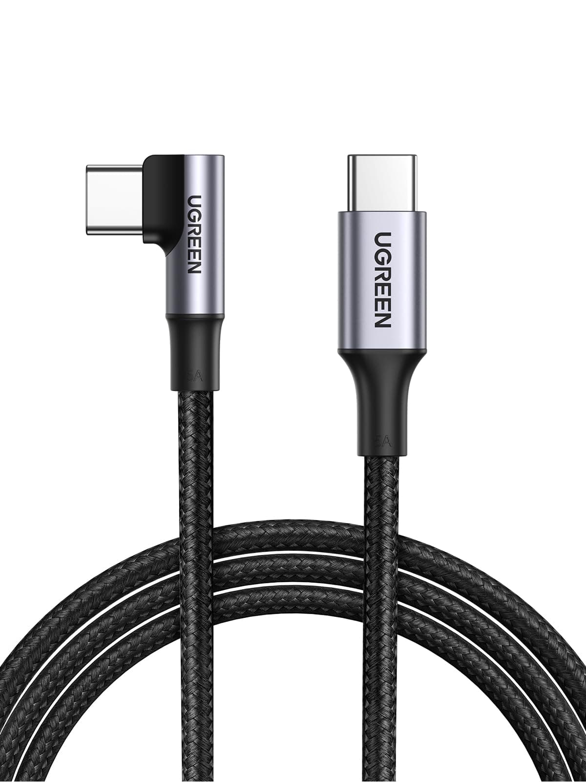 UGREEN USB C to USB C Cable Right Angle 1M 100W 5A PD Fast Charge Type 90 Degree Power Data Lead Compatible with iPhone 17-15 Series, MacBook Pro/Air,iPad Pro,Samsung S25/24/ultra,Huawei Lenovo Dell on Amazon.ae - Price Tracker