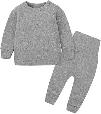 Baby Girls Boys Thermal Underwear Set Toddler Cotton Base Layer Soft Warm Jammies on Amazon.ae - Price Tracker