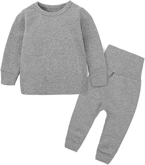 Baby Girls Boys Thermal Underwear Set Toddler Cotton Base Layer Soft Warm Jammies on Amazon.ae - Price Tracker