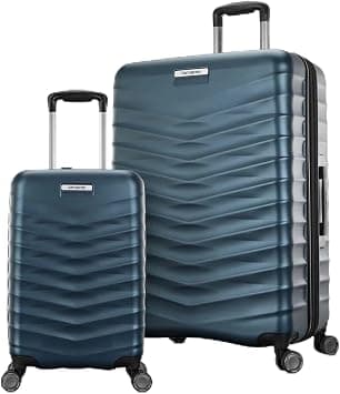 Samsonite Precision DLX 2-Piece Hard Side Expandable Spinner Luggage Set, Durable Travel Suitcase Set, Multi-Directional Spinner Wheels, Expandable Packing Capacity - Blue on Amazon - Best Deal Finder