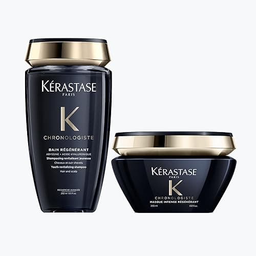 Kérastase Chronologiste Regenerating Hair Care Bundle | Youth Revitalizing Shampoo 250ml & Intensive Mask 200ml | For Scalp & Hair Renewal, Shine & Hydration on Amazon.ae - Price Tracker