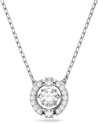 SWAROVSKI Women's Sparkling Dance Round Jewelry Collection, Rhodium Finish, Blue Crystals, Clear Crystals - Best Deal Finder
