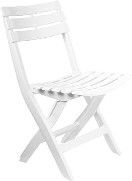 Esqube Adults Folding Chair Patio Lawn Garden/Outdoor camping Chair White Color on Amazon.ae - Price Tracker