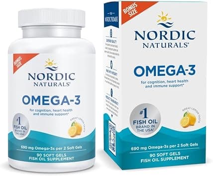 Nordic Naturals Omega-3, Lemon Flavor - 90 Soft Gels - 690 mg Omega-3 - Fish Oil - EPA & DHA - Immune Support, Brain & Heart Health, Optimal Wellness - Non-GMO - 45 Servings on Amazon.ae - Price Tracker