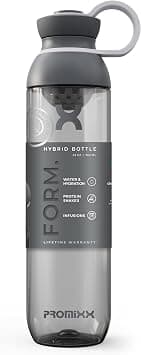 Promixx FORM Protein Shaker Bottle for Protein Shakes Infusions and Hydration - Durable Gym Shaker Bottle, Leakproof Lid, Odourless - 760ml / 26oz (Graphite Gray) - Best Deal Finder