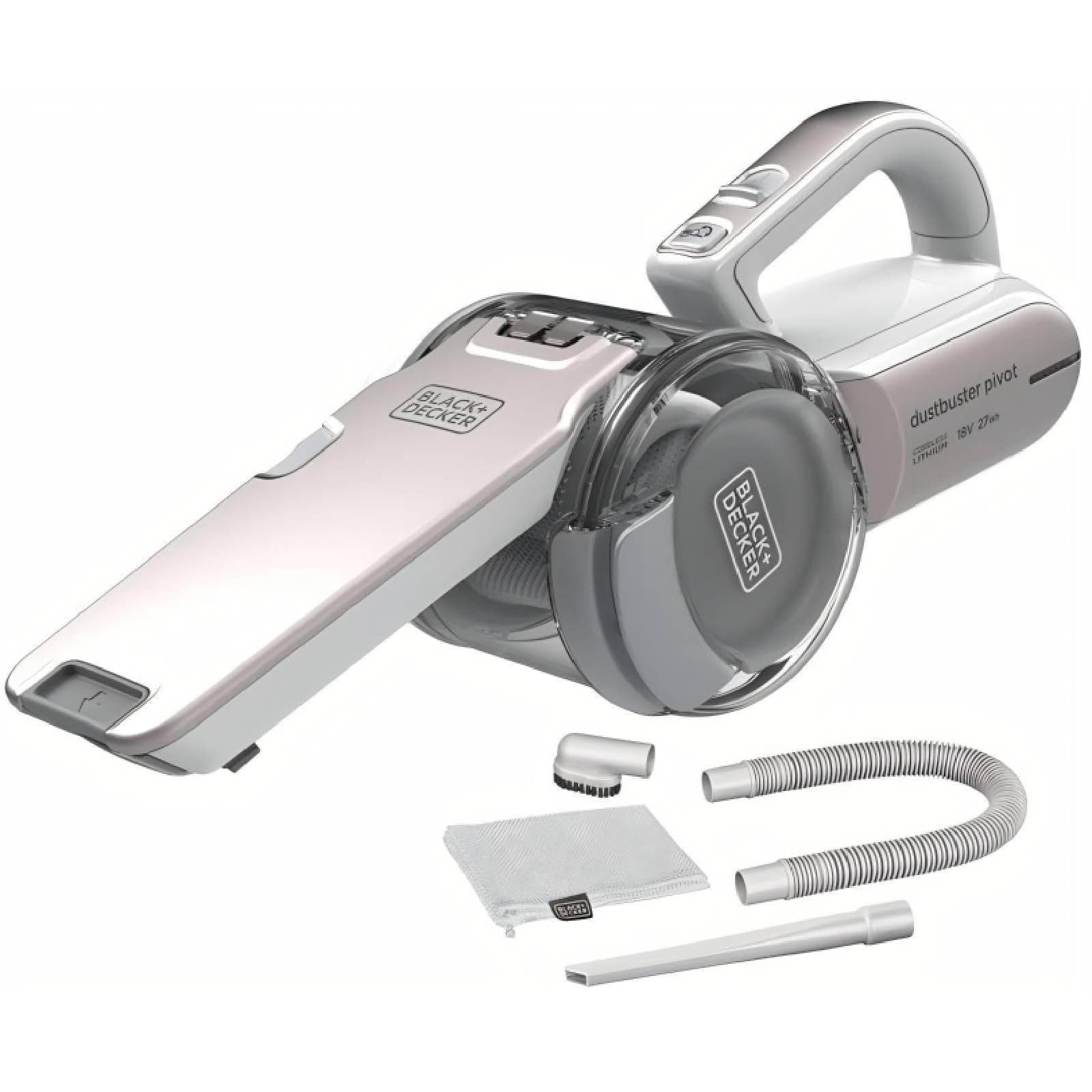 Black & Decker 18V Cordless Handheld Pivot Vacuum Cleaner With 1.5Ah Li-Ion Battery, 27.5 AW Suction Power, 440ml Bowl Capacity And Triple Filteration With 200° Rotation PV1820LRGP-GB 2 Years Warranty on Amazon.ae - Price Tracker