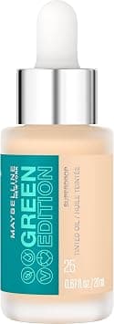 Maybelline New York Green Edition Superdrop Tinted Oil Base Makeup, Adjustable Natural Coverage Foundation Formulated With Jojoba & Marula Oil, 25, 1 Count - Best Deal Finder