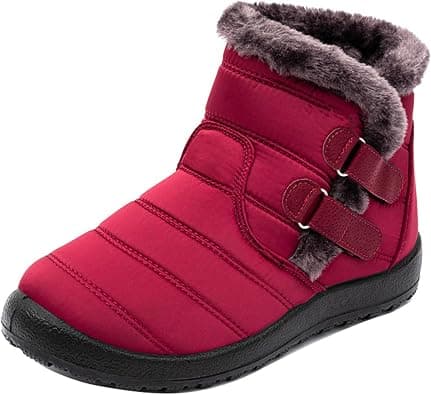 Ladmiple Winter Boots For Women Waterproof Snow Cute Ankle Booties Ladies Warm Fur Lined Thickening Outdoor Walking Shoes على Amazon.ae - متتبع الأسعار