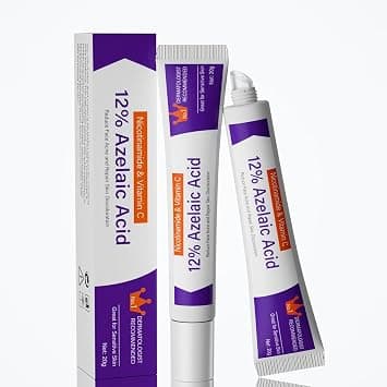 2 Pcs Azelaic Acid 12% Acne Cream, Azelaic Acid Serum with Niacinamide & Vitamin C Reduces Redness, Acne, Soothes Irritation, Azelic Acid for Facial Exfoliation, Blackheads & Scars, 0.7oz on Amazon.ae - Price Tracker