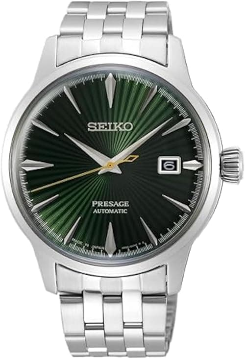 SEIKO PRESAGE"Mockingbird" Cocktail Green Dial Steel Watch For Men SRPE15J1 on Amazon.ae - Price Tracker