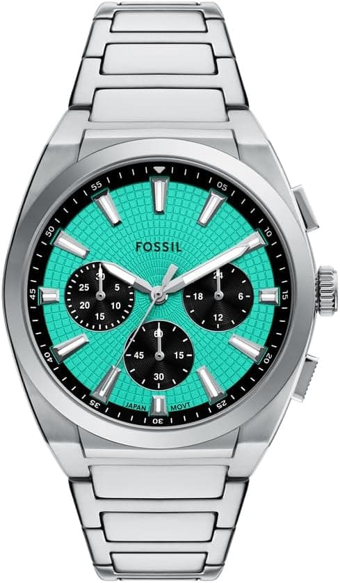 Fossil Men's Everett Quartz Stainless Steel Three-Hand Watch on Amazon.ae - Price Tracker