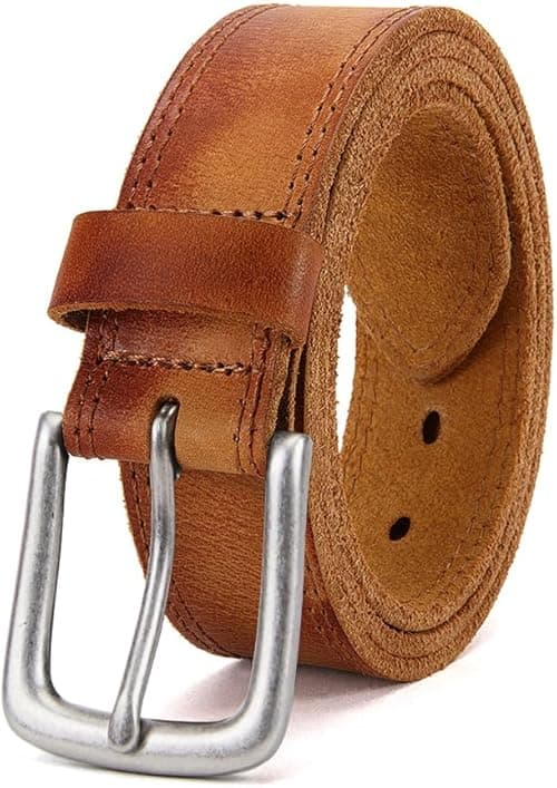 Men's Genuine Leather Dress Belt, Handmade, 100% Cow Leather, Fashion & Classic Designs for Work Business and Casual on Amazon.ae - Price Tracker