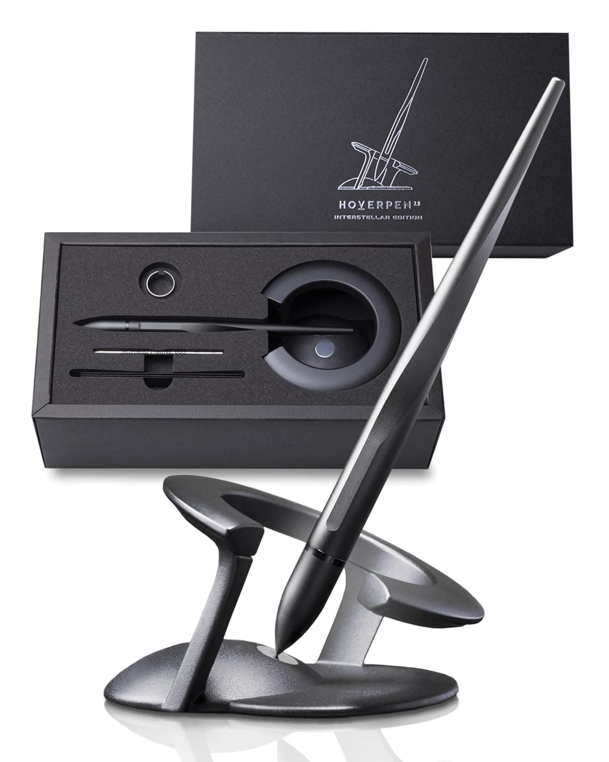 novium Hoverpen Interstellar Edition - Futuristic Luxury Pen Made With Aerospace Alloys, Desk Aesthetic, Free Spinning Executive Pen, Gifts for Men & Women (Space Black) on Amazon.ae - Price Tracker