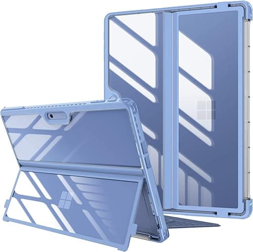 Fintie Hard Case for 13 Inch Microsoft Surface Pro 11 / Pro 10 / Pro 9 - Shockproof Folio Rugged Cover with Clear Transparent Back Shell Compatible with Type Cover Keyboard, Blue on Amazon.ae - Price Tracker