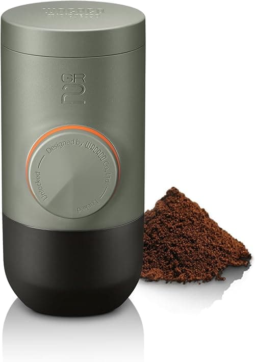 WACACO Minipresso GR2 Espresso Machine Compatible Ground Coffee, Portable Coffee Maker 18 Bar Manually Operated, Espresso Maker On The Go,Ultra-Small For Travel Camping Fishing Climbing Riding on Amazon - Best Deal Finder