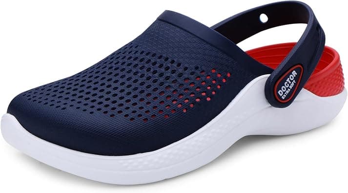 DOCTOR EXTRA SOFT Men's Classic Casual Sports Clogs/Sandals with Adjustable Back Strap for Adult | Comfortable & LightWeight| Stylish & Anti-Skid| Waterproof & Everyday Use Mules for Gents/Boys D-513 on Amazon.ae - Price Tracker