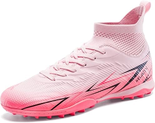 Indoor Soccer Cleats Mens Womens Turf Soccer Cleats Wide Socer Shoes FG AG TF High Ankle Football Boots على Amazon.ae - متتبع الأسعار