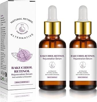 2 Pcs Bakuchiol Retinol Serum, Retinol Face Serum, Retinol Rejuvenation Serum for Anti-Wrinkles and Glowskin, Retinol Serum for Men & Women on Amazon.ae - Price Tracker