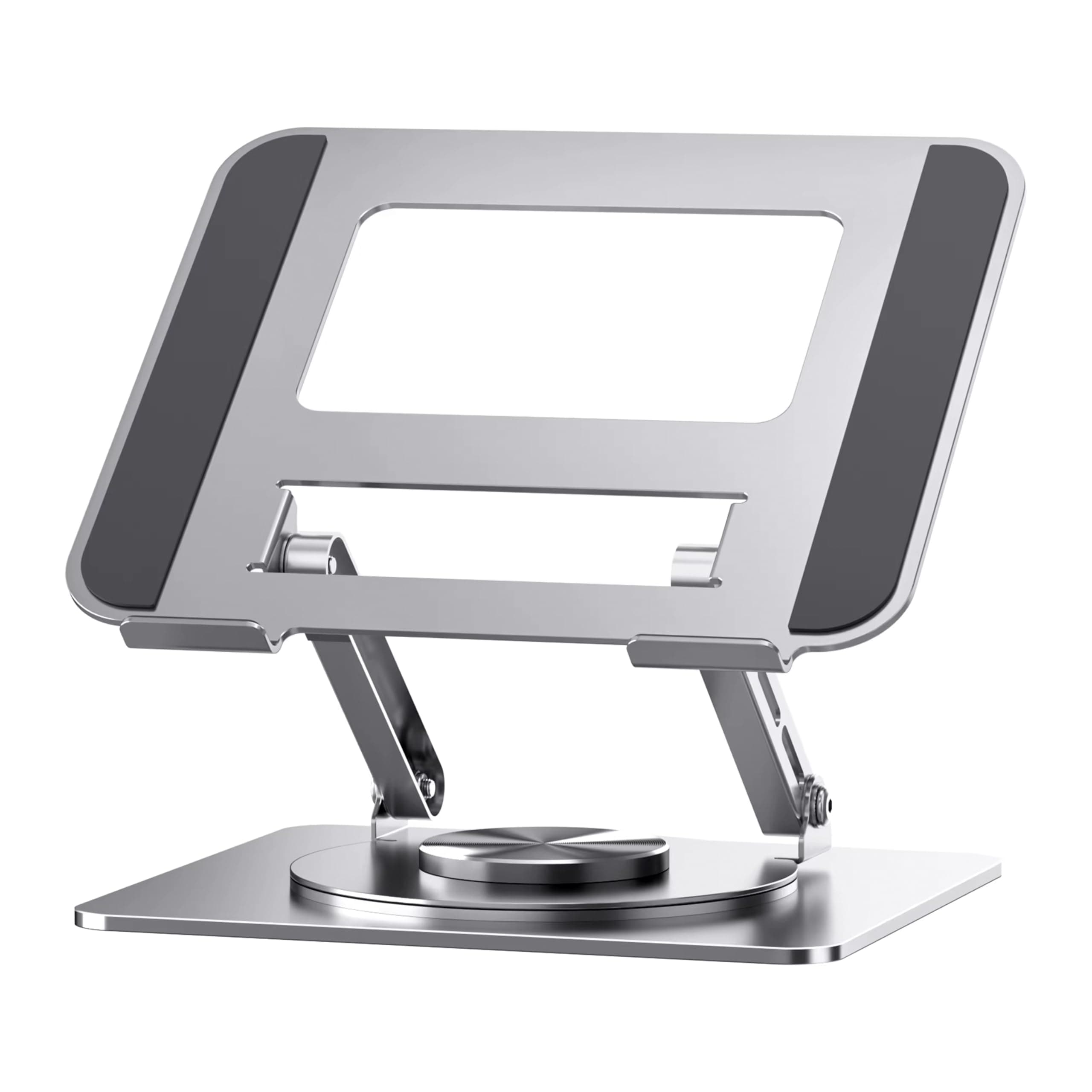 PEGANT Laptop Stand 360 Rotating Adjustable Ergonomic Metal Stand for Desk Foldable Notebook Holder Portable Riser for MacBook, Dell, HP, Lenovo, ASUS, Office Desk Accessories Up to 17.3" on Amazon.ae - Price Tracker