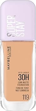 Maybelline New York, Super Stay Lumi-Matte Liquid Foundation, 30hr Longwear formula, Light as Air, Waterproof, Sweatproof, Luminous Matte Finish - 119 on Amazon.ae - Price Tracker