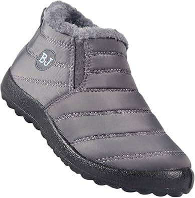 Women Snow Boots Winter Snow Boots for Women Slip On Waterproof Casual Mid Top Barefoot Shoes with Arch Support Warm Fur Lined Orthopedic Sneaker Non Slip Shoes Lightweight Walking Booties على Amazon.ae - متتبع الأسعار