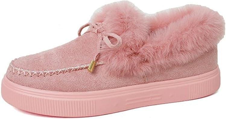 Ladmiple Winter Boots For Women Fashion Casual Slip-on Warm Loafers Shoes Faux Fur-Lined Comfortable Snow Ankle Booties on Amazon.ae - Price Tracker
