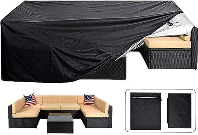 Waterproof Garden Patio Furniture Cover Set, (213 x132 x74) Upgraded 210D Heavy Duty Oxford Fabric UV Resistant Protective Covers for Rectangle Table Chair Sofa Outdoor on Amazon.ae - Price Tracker