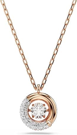 Swarovski Dextera pendant, Round cut, White, Rose gold-tone plated - Best Deal Finder