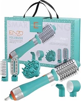 ENZO Professional EN-750 6-in-1 Volumizing Brush – Salon-Quality Blow Dryer & Round Brush Styler for Smooth, Shiny, Frizz-Free Hair – Intl Version on Amazon.ae - Price Tracker