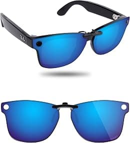 Fiskr Polarized Clip-On Sunglasses for Ray-Ban Meta Wayfarer RW4008 & Gen 2 RW4012 (Size 53-22) - UV Protection - Best Deal Finder